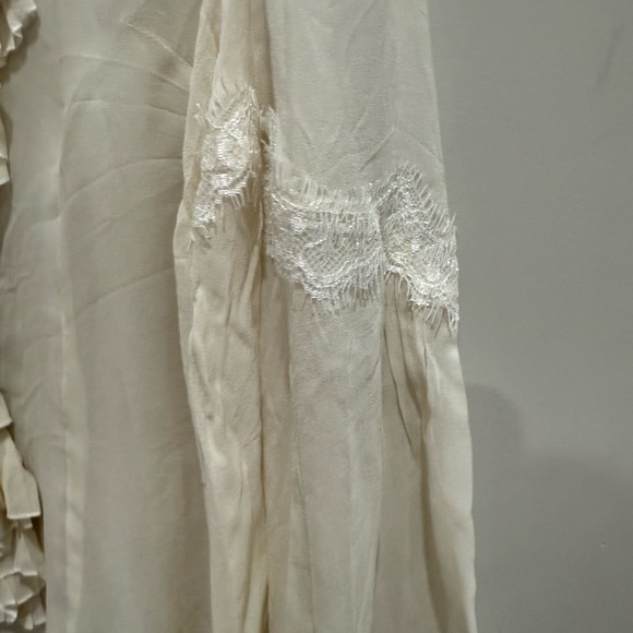 Boston Proper Cream Silk Ruffled Blouse - Picture 5 of 15
